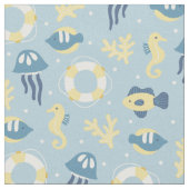 航海の水中競技デザイン ファブリック (クローズアップ)