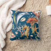 航海の水中競技ライフパターン/青 クッション (ブランケット)