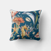 航海の水中競技ライフパターン/青 クッション (裏面)