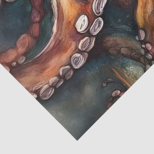 航海の水彩タコ切り離し紙 薄葉紙 (詳細)