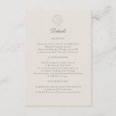 航海の沿岸シェルフォーマルの結婚詳細ベージュ色 エンクロージャーカード (正面)