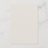 航海の沿岸シェルフォーマルの結婚詳細ベージュ色 エンクロージャーカード (裏面)