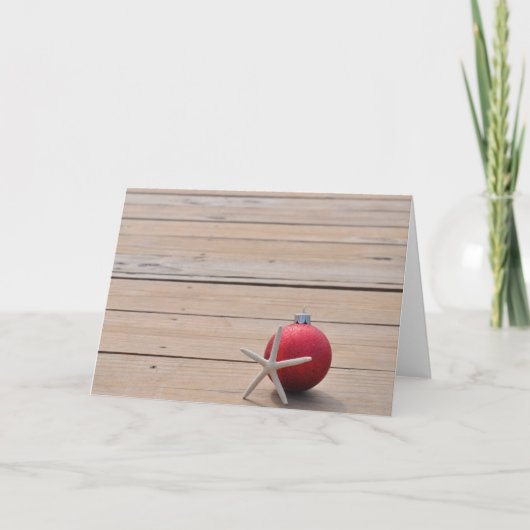 航海の波止場とオーナメント シーズンカード (正面)