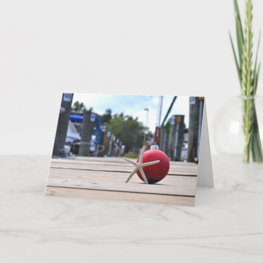 航海の波止場付きオーナメント シーズンカード (正面)