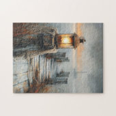 航海の波止場・ランタン水彩画 ジグソーパズル (横)