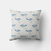 航海の海クジラテーマ子供部屋名ピロー クッション (裏面)