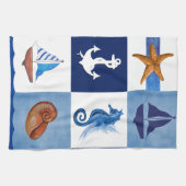 航海の海デザイン キッチンタオル (横)