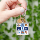 航海の海デザイン キーホルダー (手)