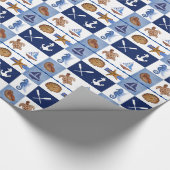 航海の海デザイン ラッピングペーパー (角)