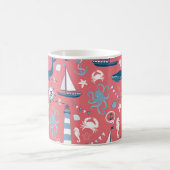 航海の海バラ コーヒーマグカップ (中央)