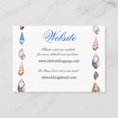 航海の海モダン結婚ビーチのWebサイトカード 名刺 (正面)