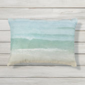 航海の海リラックス水彩上のロープ文字 アウトドアクッション (裏面)