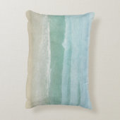 航海の海リラックス水彩上のロープ文字 アクセントクッション (裏面(縦))