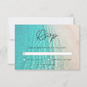 航海の海夏ビーチ行先結婚式 出欠カード (正面)