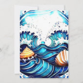 航海の海波誕生日 招待状 (裏面)