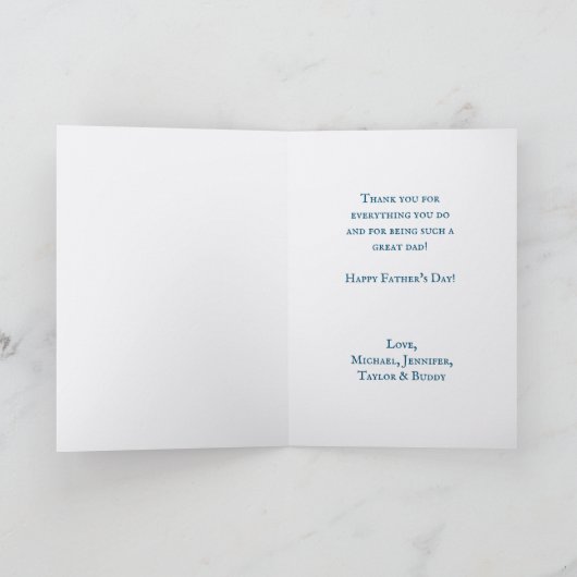 航海の海父の日と写真 カード (内部)