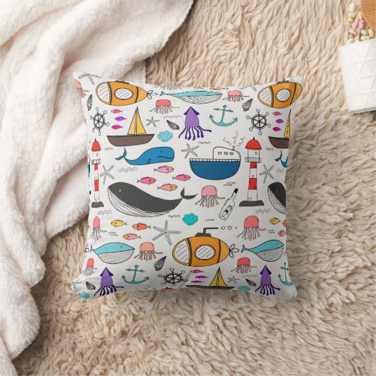 航海の海 クッション (ブランケット)