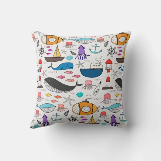 航海の海 クッション (裏面)
