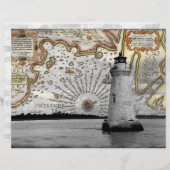 航海の灯台スクラップブック紙 (正面/裏面)