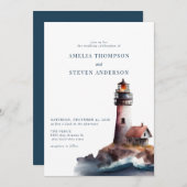 航海の灯台 |シー結婚ズ 招待状 (正面/裏面)