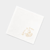 航海の牡蠣の手ファンキー引結婚き 箔ナプキン (左)