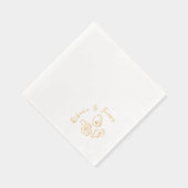 航海の牡蠣の手ファンキー引結婚き 箔ナプキン (右)