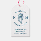 航海の牡蠣殻モノグラム感謝 ギフトタグ (正面)