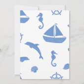 航海の男の子の男の赤ちゃんシャワー 招待状 (裏面)