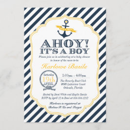 航海の男の赤ちゃんシャワー招待状 招待状