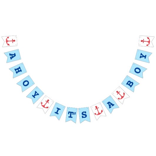 航海の男の赤ちゃん バンティングフラッグ (全)