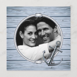 航海の素朴いかり木写真の日付を保存 セーブザデート