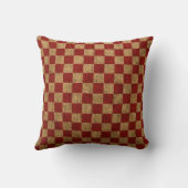 航海の素朴な赤をチェックインして下さい クッション (裏面)