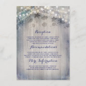 航海の素朴結婚インフォメーションゲスト エンクロージャーカード (正面)