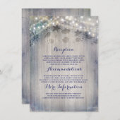 航海の素朴結婚インフォメーションゲスト エンクロージャーカード (正面/裏面)