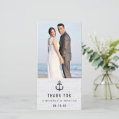 航海の素朴結婚Thank You Photo Card サンキューカード (スタンド正面)