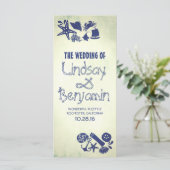 航海の索結びヴィンテージ海辺の結婚式 プログラム (スタンド正面)