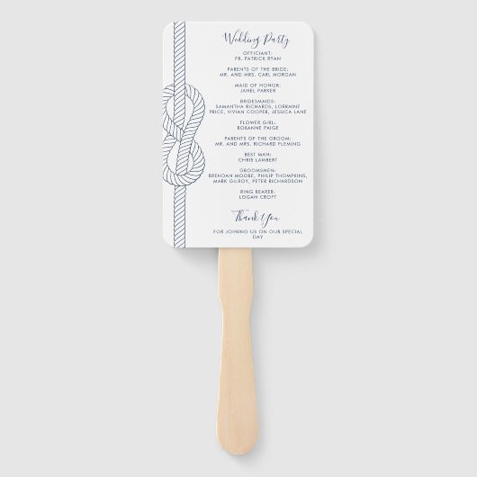 航海の結びモダン目のスクリ結婚プト ハンドファン (裏面)