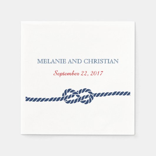 航海の結び結婚目のカクテルナプキン スタンダードカクテルナプキン (正面)
