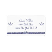 航海の結婚いかりとの住所 シール (正面)