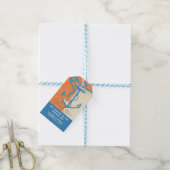 航海の結婚いかりメッセージカード ギフトタグ (より糸付き)