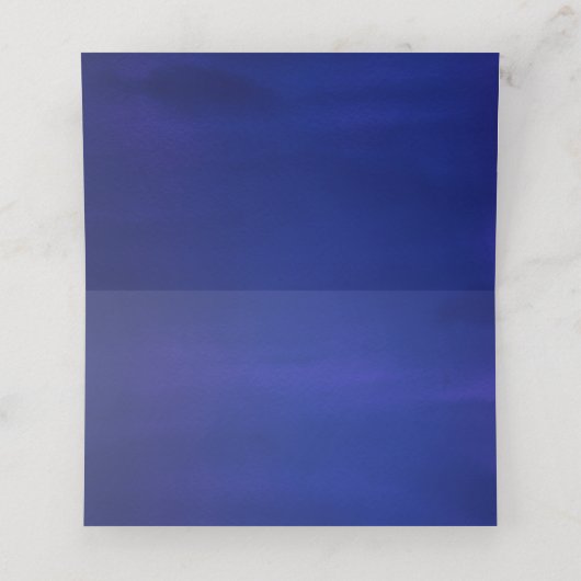 航海の結婚の青あじさい絵を描滴 プレイスカード (内部開封)