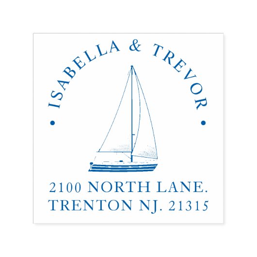 航海の結婚テーマカスタム セルフインキングスタンプ (デザイン)