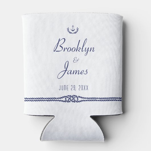 航海の結婚式の引き出物クーラーボックスといかり 缶クーラー (裏面)