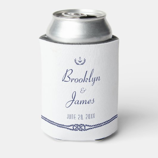 航海の結婚式の引き出物クーラーボックスといかり 缶クーラー (缶裏面)