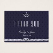 航海の結婚式の引き出物ラベルと青いかり (正面)