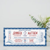 航海の結婚式招待状チケット 招待状 (スタンド正面)