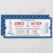 航海の結婚式招待状チケット 招待状 (正面/裏面)