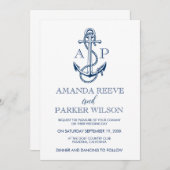 航海の結婚式招待状テンプレート 招待状 (正面/裏面)