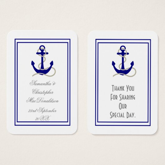 航海の結婚感謝していラベル (正面&裏面)