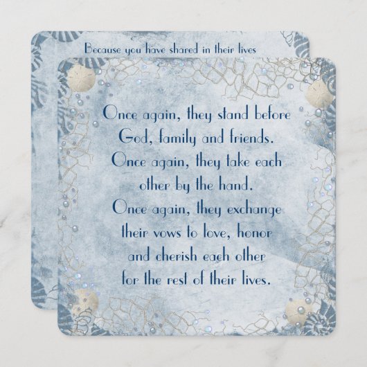 航海の結婚誓の更新 招待状 (正面/裏面)